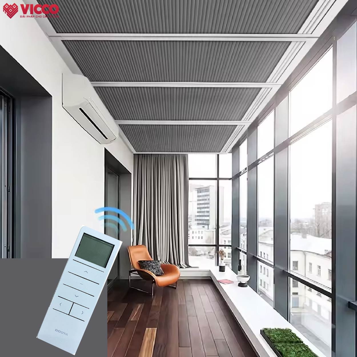 Hướng dẫn lắp đặt Rèm Giếng trời tự động VICCO