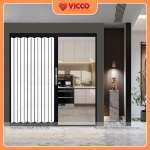 Vách ngăn lá nhựa mờ Hệ V68